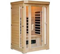 cabine sauna infra rouge 2 places luxe Marron G