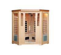 Sauna infrarouge chromothérapie luxe 3/4 places - Naturel