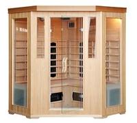 Sauna infrarouge chromothérapie luxe 3/4 places - Naturel