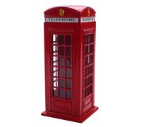 Cabine téléphonique londonienne rouge en métal, 140 x 60 x 60 mm