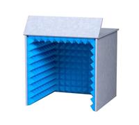 Cabine Vocale Portable, Bouclier Absorbant La Voix Pliable | Housse insonorisée de bureau avec mousse haute densité, for enregistrer des podcasts et des voix off(Blue,60x60x60cm)
