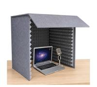 Cabine Vocale Portable, Bouclier Absorbant La Voix Pliable | Housse insonorisée de bureau avec mousse haute densité, for enregistrer des podcasts et des voix off(Color-1,80x80x80cm)