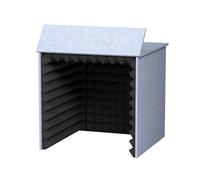Cabine Vocale Portable, Bouclier Absorbant La Voix Pliable | Housse insonorisée de bureau avec mousse haute densité, for enregistrer des podcasts et des voix off(Black,80x80x80cm)