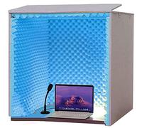 Cabine vocale portable, cabine vocale de bureau, cabine vocale de 60/80 cm, panneau acoustique en mousse insonorisante, boîte d'absorption d'écho pour bureau, studio, enregistrement de musique