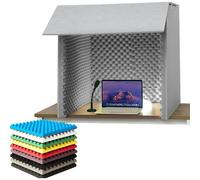 Cabine vocale portable pour absorption du son et réduction du bruit, panneaux acoustiques en mousse pour l'enregistrement de podcasts, voix et production musicale