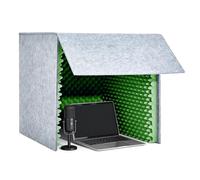 Cabine vocale portable pour home studio, housse d'enregistrement insonorisée bureau avec mousse haute densité, les studios musique, les podcasts et le streaming direct d'isolation(green,31.49IN)