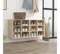 Cabinet à chaussures avec étagère Bois d'ingénierie Meuble de couloir vidaXL vid