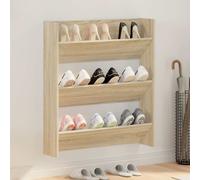 vidaXL Cabinet à chaussures avec étagère en bois d'ingénierie – Rangement