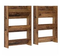 Cabinet à chaussures mural - vidaXL - Bois d'ingénierie - 60x18x90 cm - Bois Ancien - Moderne - Étagères - Montage mural