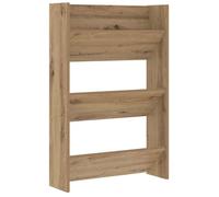 Cabinet à chaussures mural - vidaXL - Chêne artisanal - Bois d'ingénierie - 60x18x90 cm - 2 étagères