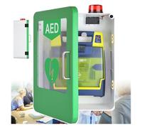 Cabinet AED à Montage Murale - Protection Antivol avec Alarm Sonore et Espaces Réglables, Haute Visibilité et Compatibilité Universelle pour Espaces Publics, Bureaux et Maisons