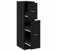 Cabinet Apothicaire Bois Ingénierie 30 x 41 x 118 cm | Meuble Rangement Compartiments Multiples, Étagères Intérieures, Design Moderne, Entretien Facile