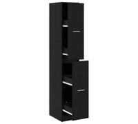 Cabinet Apothicaire Moderne 30x41x174,5 cm, Bois d'Ingénierie, Fini Chêne | Meuble de rangement polyvalent, style minimaliste, pour salon, bureau ou entrée, finition chêne noir élégante