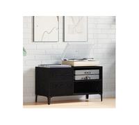 Cabinet d enregistrement Bois Noir 84,5x38x48 cm Bois d ingénierie