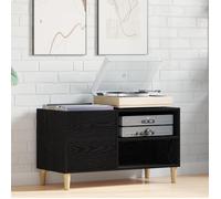 vidaXL Cabinet d'enregistrement Noir Chêne 84,5x38x48 cm Bois d'ingénierie
