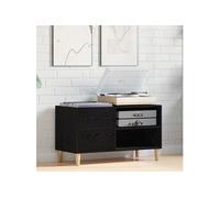 Cabinet d enregistrement Noir Chêne 84,5x38x48 cm Bois d ingénierie