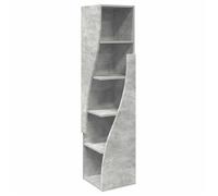 Cabinet d'angle moderne - vidaXL - 32x32x140 cm - Gris Béton - Bois d'ingénierie - 4 étagères - Design d'angle spacieux