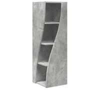 vidaXL Meuble d'angle Gris béton 32x32x102cm Bois d'ingénierie, Solution de Rangement stylée, Cabinet rectangulaire Robuste, Meuble d'angle Qui économise de l'espace pour Votre Salon Moderne