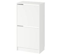 Cabinet de chaussure IKEA BISSA avec 2 compartiments blancs (49x28x93 cm)