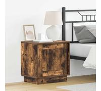 Cabinet de chevet avec des lumières à LED Bois d'ingénierie Table USB vidaXL vid