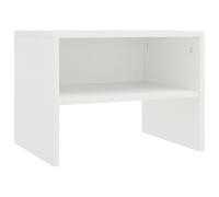vidaXL Table de Chevet, Armoire de Lit, Table de Nuit, Meuble de Chambre à Coucher Maison Intérieur, Moderne, Blanc Bois d’Ingénierie