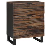 Vidaxl Cabinet De Chevet 50x33x60 Cm Bois Massif Mangue
