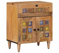 vidaXL Cabinet de chevet en bois de mangue massif marron 50 x 33 x 60 cm