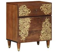 Vidaxl Table De Chevet Marron Miel Bois Massif 50 X 33 X 60 Cm Durable