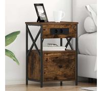 Cabinet de chevet avec tiroir Bois d'ingénierie Organisateur de nuit vidaXL vida