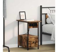vidaXL Table de chevet Chêne noir 60 x 30 x 61 cm Bois composite