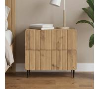 vidaXL Cabinet de chevet avec tiroir Gris béton 62 x 34,5 x 49,5 cm