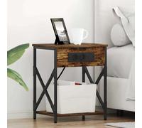 Cabinet de chevet Bois d'ingénierie Table nuit Mobilier chambre d'angle vidaXL v