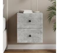 vidaXL Cabinet de chevet mural avec tiroir Bois d'ingénierie Noir 33 x 34,5 x 40 cm décor vintage