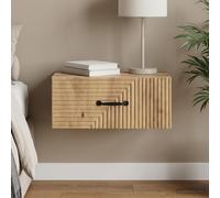 vidaXL Cabinet de Chevet Mural Chêne Artisanal 49 x 34,5 x 20 cm, Rangement de Nuit Compact, Tables Modernes pour Chambre, Design rectangulaire avec Plein d'espace pour Vos Essentiels