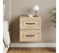 Cabinet de chevet mural Bois d'ingénierie Table Mobilier chambre nuit vidaXL vid