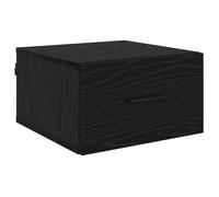 Cabinet de chevet mural - vidaXL - Chêne noir - Bois d'ingénierie - 35x35x20 cm - Tiroir spacieux - Montage mural