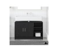 Cabinet de Lavabo Chêne Noir 90x29x55 cm Bois d Ingénierie