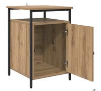 Cabinet de Lit Moderne Marron Table de chevet/nuit avec rangement chêne artisanal 40x42x60cm CC4526