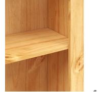 Cabinet de Livre SOLOMOON, CHIC Bibliothèque 3 niveaux - Pour salon/bureau - Gamme Corona Pin mexicain 80x29x100 cm, BB654
