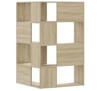 Cabinet de Livre SOLOMOON, CHIC Bibliothèque d'angle à 4 niveaux - Pour salon/bureau - chêne sonoma bois d'ingénierie BB738