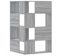 Cabinet de Livre SOLOMOON, CHIC Bibliothèque d'angle à 4 niveaux - Pour salon/bureau - sonoma gris bois d'ingénierie BB741