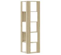 Cabinet de Livre SOLOMOON, CHIC Bibliothèque d'angle à 5 niveaux - Pour salon/bureau - chêne sonoma bois d'ingénierie BB1045