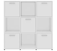 Cabinet de Livre SOLOMOON, CHIC Bibliothèque Polyvalente - Pour enfant/adulte - Blanc 90x30x90 cm, Bois d’ingénierie BB1581