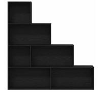 Cabinet de Livre SOLOMOON, CHIC Bibliothèque Polyvalente - Pour enfant/adulte - Chêne noir 155x24x160 cm, Bois d'ingénierie BB2790