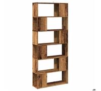 Cabinet de Livre SOLOMOON, CHIC Bibliothèque Polyvalente - Pour enfant/adulte - vieux bois 80x24x186 cm, BB2446