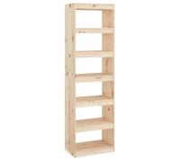 Cabinet De Livres/Paravent Avec Étagères Réglables 60x30x199,5 Cm Bois Massif Pin Multicolore
