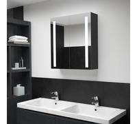 Cabinet de Miroir de Salle de Bain LED avec Rangement Éclairage Écoénergétique 62x14x60 cm