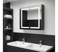Vidaxl Armoire De Salle De Bain À Miroir À Led 80x12,2x68 Cm Gris