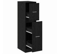 vidaXL Cabinet de pharmacie Chêne noir 30×41×118 cm – meuble rectangulaire avec tiroirs