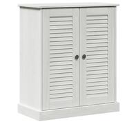 Cabinet de rangement salle de bain - vidaXL - Bois de pin massif - 68x34x80 cm - Blanc et Blanc Antique